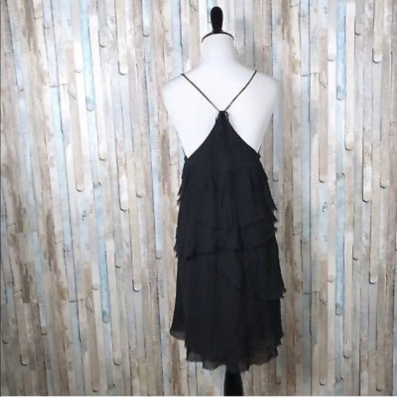 Aritzia Wilfred 100% Silk Tiered Black Dress - Picture 3 of 4